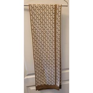 Michael Kors Reversible Scarf Beige & Cream Signature Scarf 64" L x 9.5" W